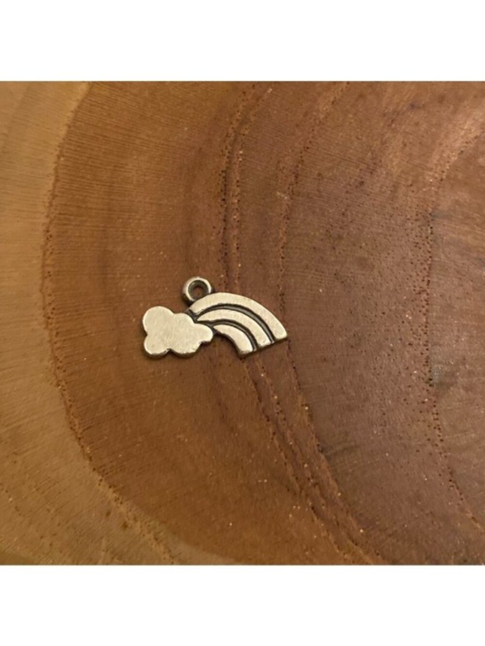 RETIRED James Avery Rainbow and Cloud Charm, Sterling Silver